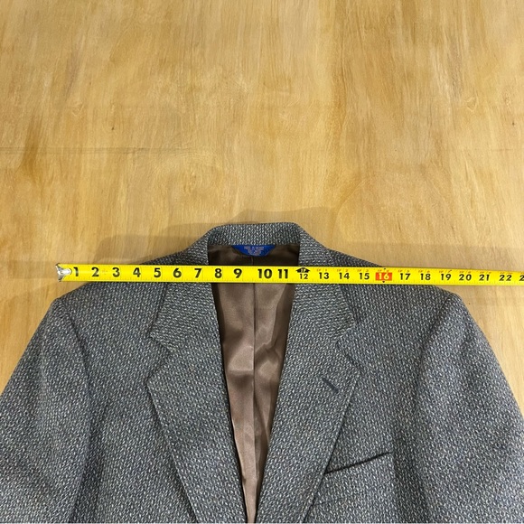 Vintage Pendleton Tweed Blazer Mens 40R Wool Basket Weave Sport Coat Jacket - Picture 7 of 12